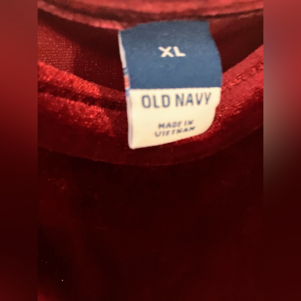 Old Navy Fit and Flare Burgundy Velvet Cami Mini dress XL - Picture 3 of 3